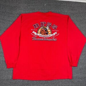 Vintage RP55 T-Shirt Mens XXL Red Long Sleeve Rap Warriors Tomahawks Y2K NWT